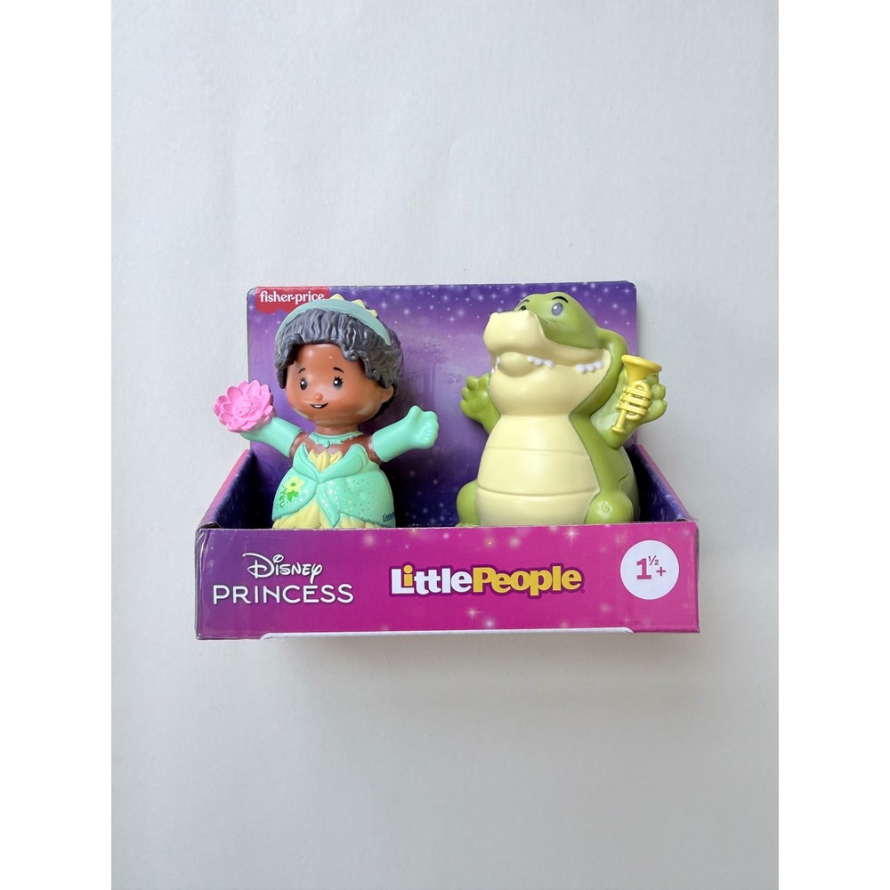 Fisher Price Little People Disney Princess Tiana and Louis Figure Set HPG68 NEW